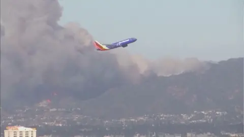 Fire erupts in California. 