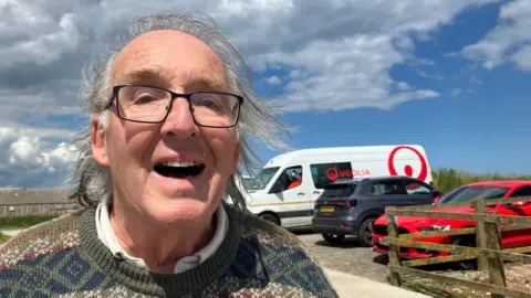 Andrew Dell at the car park at Mappleton beach 