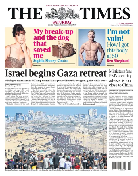  "Israel begins Gaza retreat."