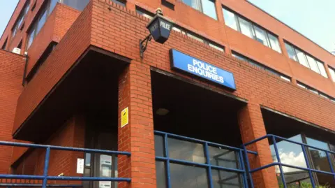 BBC A picture of Luton Police station in Bedfordshire
