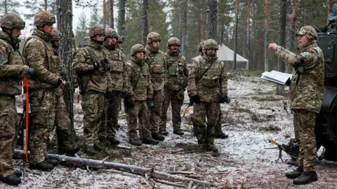 File mode of the files of royal artillery soldiers on NATO exercises in Finland