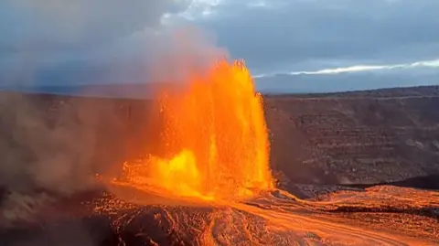 Lava spews out of Hawaii's Kilauea volcano