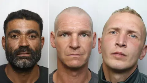 West Yorkshire Police Iustin Dobre, 37, Mark Mitchell, 34, and Milan Zamostny, 30, all from Leeds, 