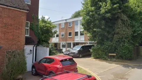 A block of flats on a residential street