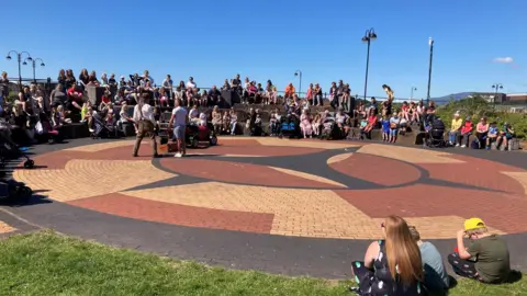 Westmorland and Furness Council Astral Circus performing at the amphitheatre in August 2023