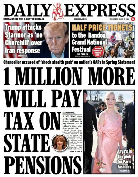  “1 million more will pay tax on state pensions”.