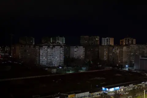 Getty Images A view of Odesa during a blackout