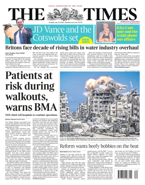  "Patients at risk during walkouts, warns BMA".