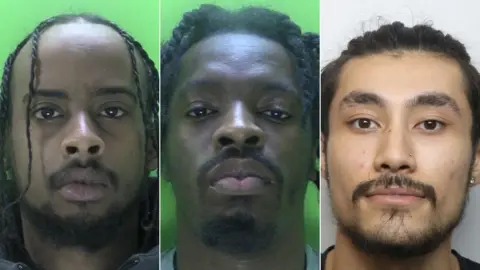 Nottinghamshire Police Custody shots of Addil Elmi, Dichrije Elliel and Andrew Thomas