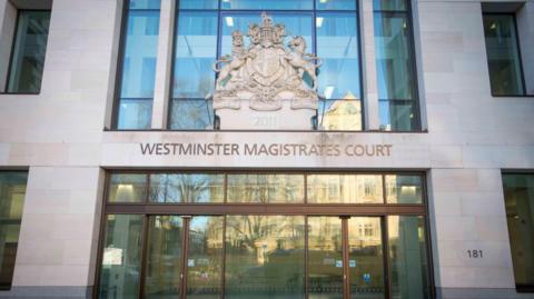 Westminster Magistrates' Court entrance 