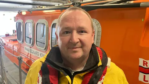 Brendan Rooney is a member of the Newcastle lifeboat crew 