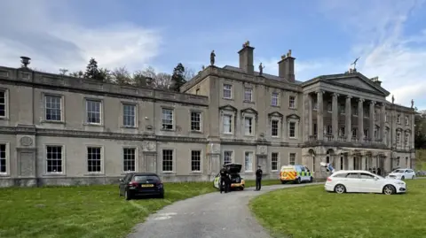 North Wales Police Police at Plas Glynllifon manor house 