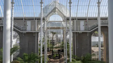 A general view of the planned renovation of the palm houses at the Botanic gardens in edinburgh.