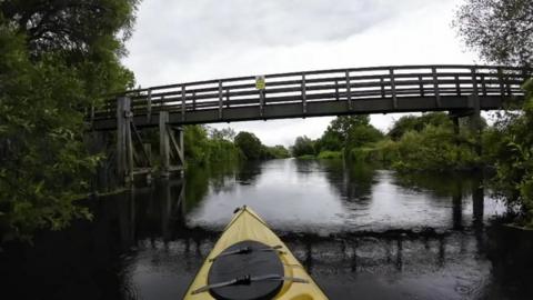 River seen from view of kayaker