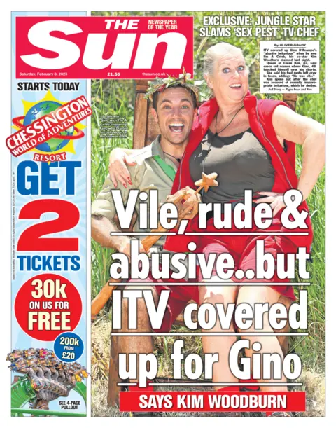 The front page of the Sun newspaper