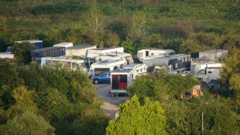 Getty Images A Gypsy, Roma, Traveller caravan site
