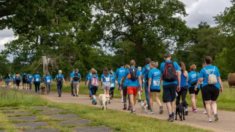 Parkinson's UK Walkers taking part in the Walk for Parkinson's