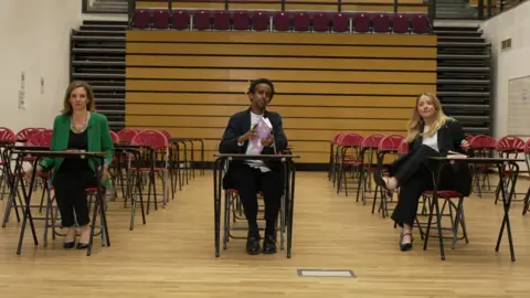 From left: Principal Mariella Ardron, teacher Idris Sheikhnur and head of geography Sarah Thompson