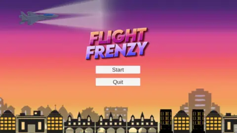 The University of Sheffield Title screen from Flight Frenzy game