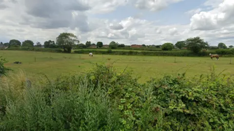 Google A street view of fields near Newbold Verdon, Leicestershire