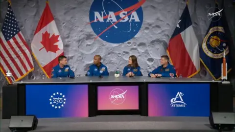 Artemis II crew at first press conference