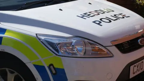 BBC A zoomed in image of a police car 