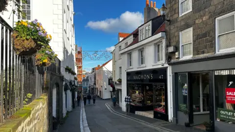 A view of the lower Le Pollet area in St Peter Port.