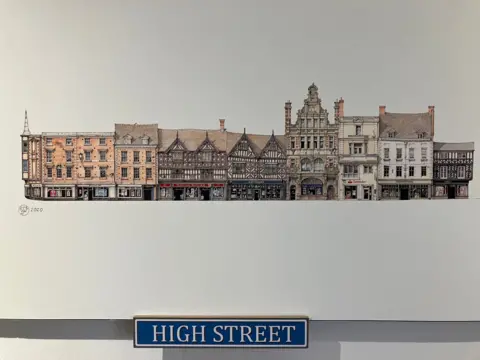 James St Clair Wade's drawing of High Street