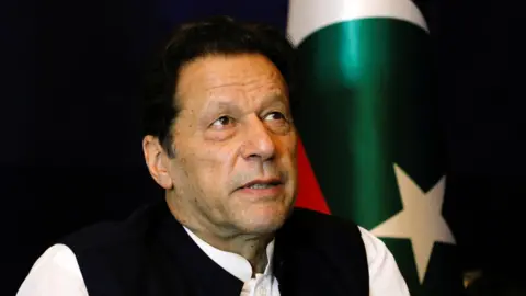 Reuters Former Pakistani Prime Minister Imran Khan pauses as he speaks with Reuters during an interview, in Lahore