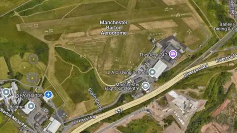Google Aerial view of Barton Aerodrome in Eccles, Salford.