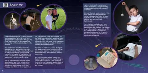 Lyndsay Smith Pages of a book about space