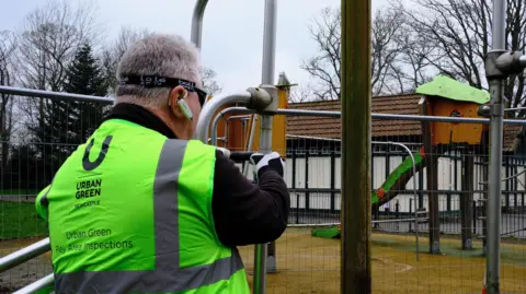 Urban Green Newcastle Work has begun to reopen popular pieces of play equipment in Leazes Park playground