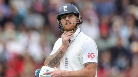 England captain Ben Stokes after being dismissed in the first Test against New Zealand
