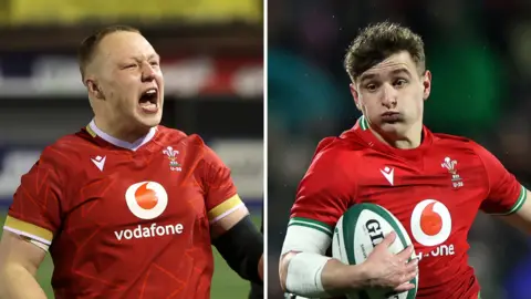 Ioan Emanuel and Ieuan Davies in Wales Under-20 action 