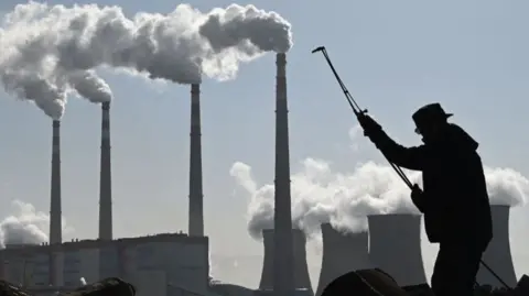 A coal-fired power station in Zhangjiakou, Hebei province, China