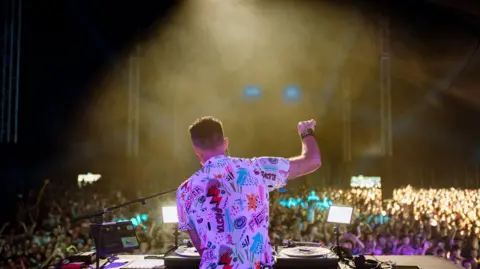 Isle of Wight Festival Hot Dub Time machine DJ at the Isle of Wight Festival.