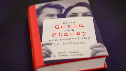 When Gavin Met Stacey by Ruth Jones and James Corden reveals show secrets 16 The new book, with the cover showing Ruth Jones and James Corden holding a page displaying the title When Gavin met Stacey and everything in between