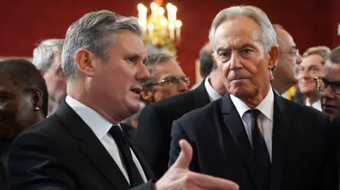 PA Media File photo dated 10/9/22 of Labour leader Sir Keir Starmer and former Prime Minister Tony Blair at St James's Palace, London.