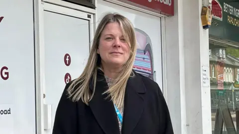 BBC/Julia Gregory Cherisse Dealtry chief executive of the York Road Homeless Project in Woking