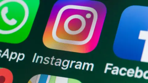 The logos of Instagram and Facebook