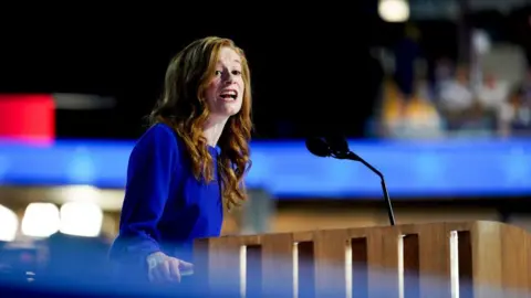 Getty Images State Senator Mallory McMorrow, a Democrat from Michigan, speaks at the Democratic National Convention