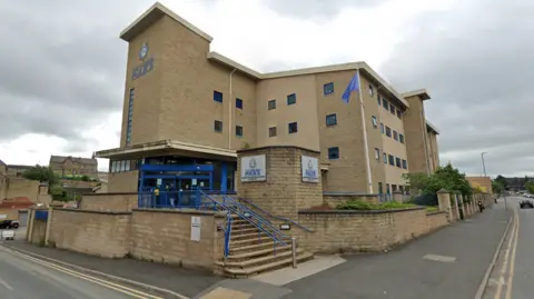 Entrance to Trafalgar House police station in Bradford