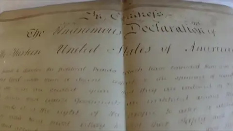 West Sussex Records Office An historic document entitled "In Congress, the Unanimous Declaration of the thirteen United States of America"