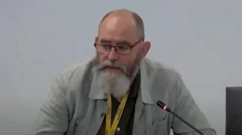 Herefordshire Council Green councillor Mark Woodall at the planning committee