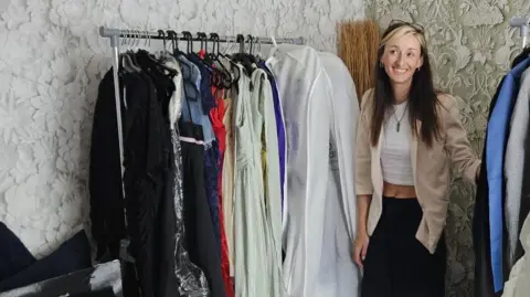 BBC Rebecca with prom dresses