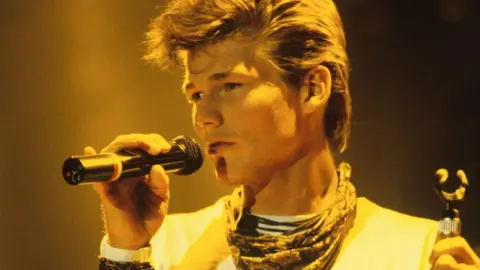 Getty Images Morten Harket of Norwegian group A-ha performs on stage at the Montreux Rock Festival held in Montreux, Switzerland in May 1987