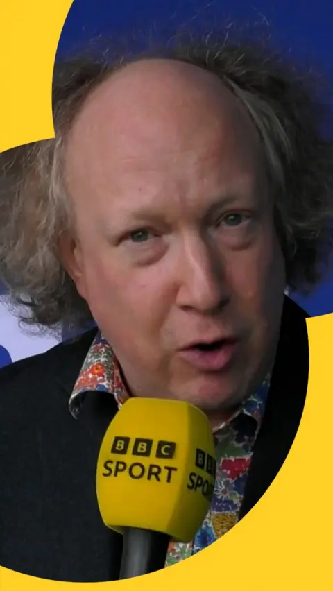 Andy Zaltzman talking after the game