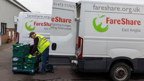 FareShare East Anglia Man unloading a FareShare East Anglia van