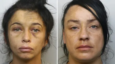 Avon and Somerset Police Mugshots of two women looking into the camera
