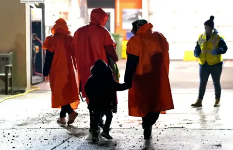 PA Media Group of people thought to be migrants